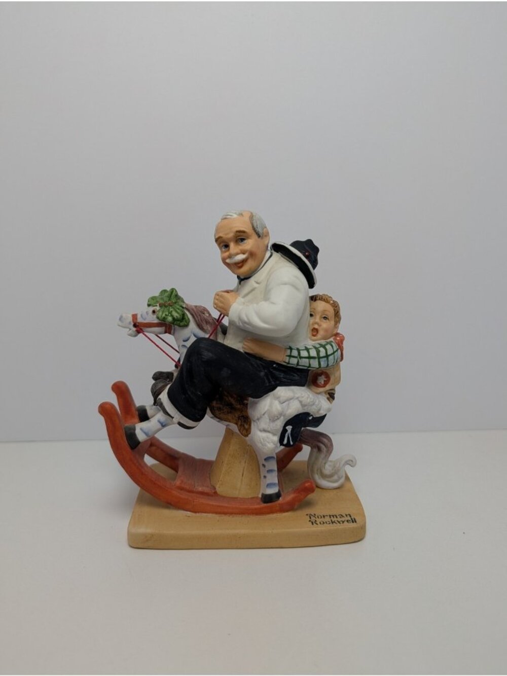 VTG Norman Rockwell "Gramps at the Reins" Figurine 1980 Danbury Mint Porcelain